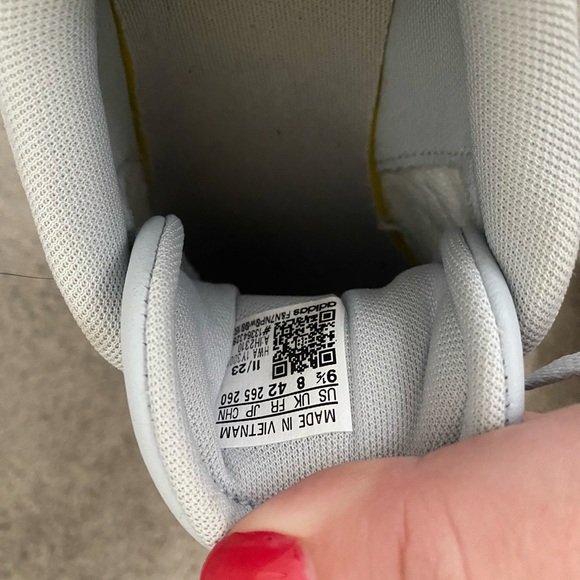 Adidas Light Gray and Sky Blue Sneakers, Sambas lookalike - Picture 4 of 5